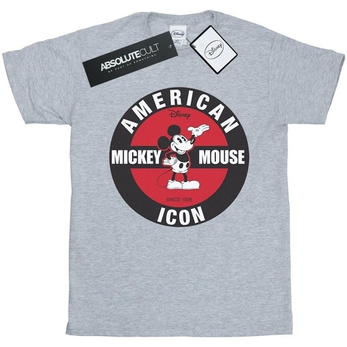 textil Niña Camisetas manga larga Disney Mickey Mouse American Icon Gris