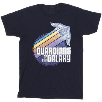 textil Hombre Camisetas manga larga Guardians Of The Galaxy Badge Rocket Azul