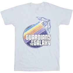 textil Hombre Camisetas manga larga Guardians Of The Galaxy Badge Rocket Blanco