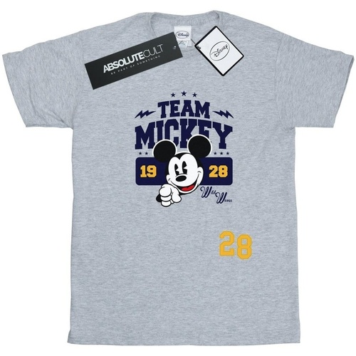 textil Niña Camisetas manga larga Disney Mickey Mouse Team Mickey Gris