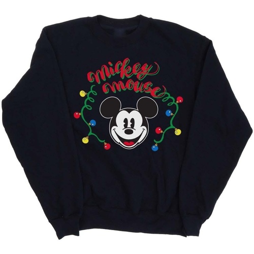 textil Niña Sudaderas Disney Mickey Mouse Christmas Light Bulbs Azul