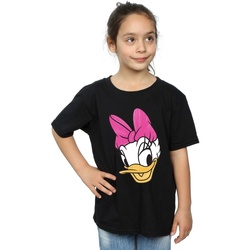 textil Niña Camisetas manga larga Disney Daisy Duck Head Painted Negro