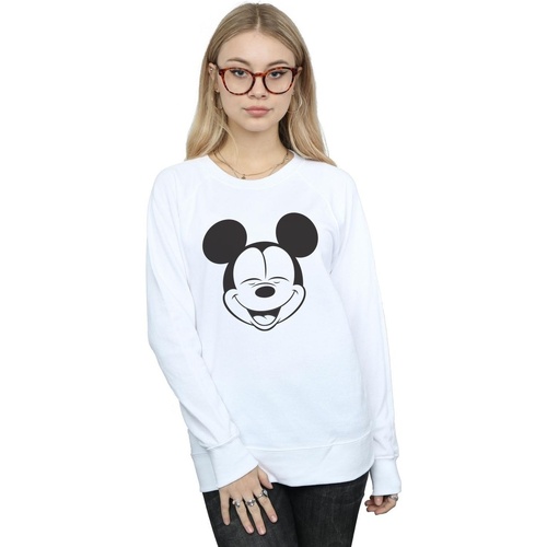 textil Mujer Sudaderas Disney Mickey Mouse Closed Eyes Blanco