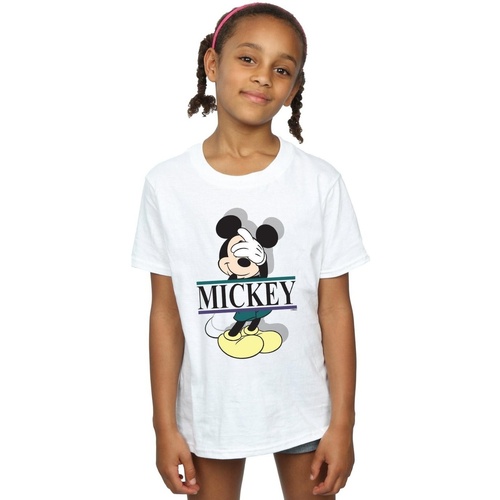 textil Niña Camisetas manga larga Disney Mickey Mouse Letters Blanco