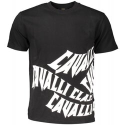 textil Hombre Camisetas manga corta Roberto Cavalli QXT60A-JD060 - Hombres Negro
