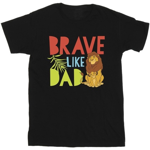 textil Niña Camisetas manga larga Disney The Lion King Brave Like Dad Negro
