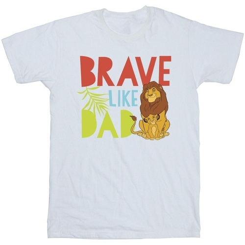 textil Niña Camisetas manga larga Disney The Lion King Brave Like Dad Blanco