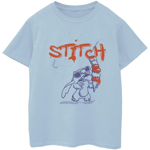 textil Niña Camisetas manga larga Disney Lilo & Stitch Ice Creams Azul