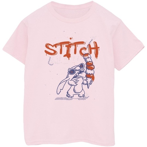 textil Niña Camisetas manga larga Disney Lilo & Stitch Ice Creams Rojo