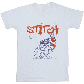 textil Niña Camisetas manga larga Disney Lilo & Stitch Ice Creams Blanco