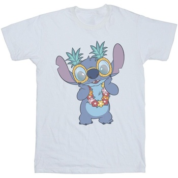 textil Niña Camisetas manga larga Disney Lilo And Stitch Tropical Fun Blanco