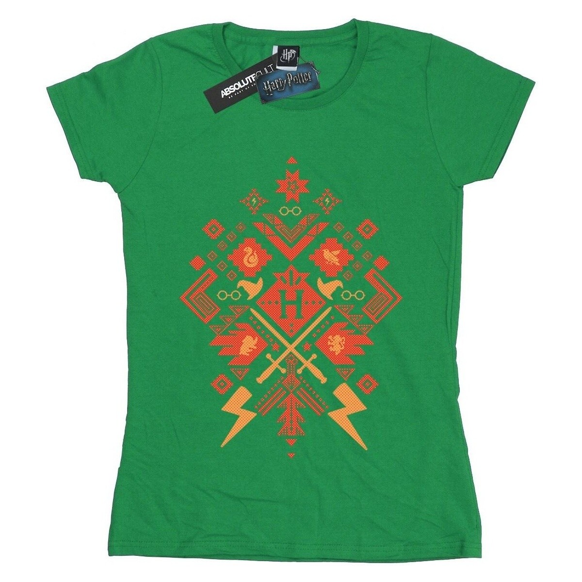 textil Mujer Camisetas manga larga Harry Potter Christmas Fair Isle Verde