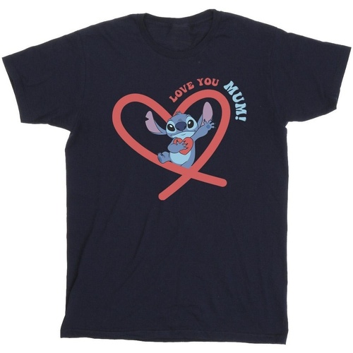 textil Niña Camisetas manga larga Disney Lilo & Stitch Love You Mum Azul