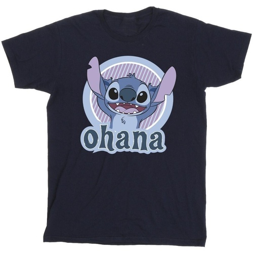 textil Niña Camisetas manga larga Disney Lilo And Stitch Ohana Circle Azul