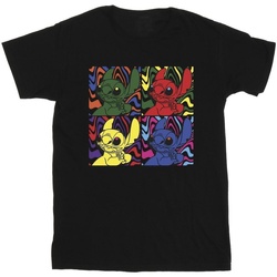 textil Niña Camisetas manga larga Disney Lilo & Stitch Pop Art Negro