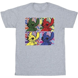 textil Niña Camisetas manga larga Disney Lilo & Stitch Pop Art Gris