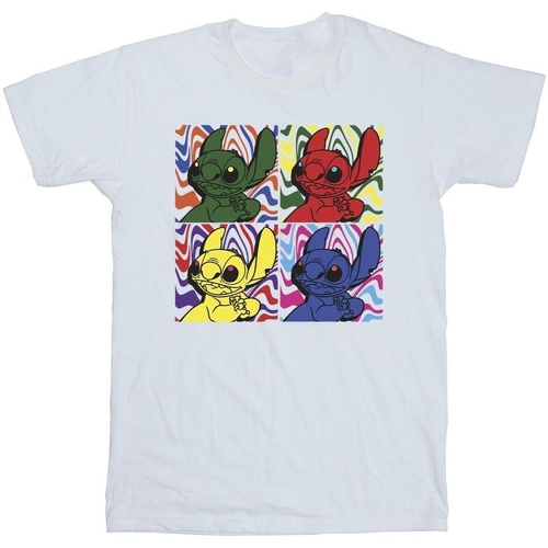 textil Niña Camisetas manga larga Disney Lilo & Stitch Pop Art Blanco