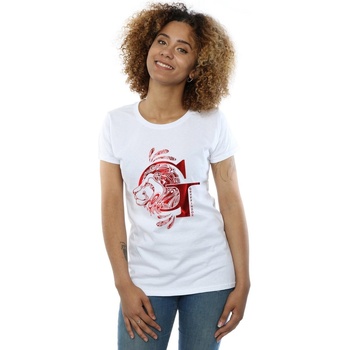 textil Mujer Camisetas manga larga Harry Potter Gryffindor Lion Blanco