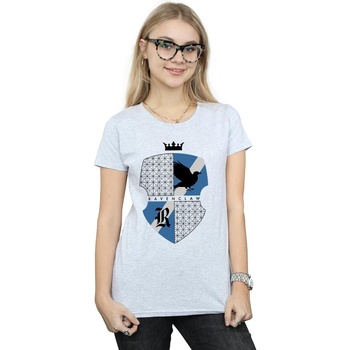 textil Mujer Camisetas manga larga Harry Potter Ravenclaw Shield Gris