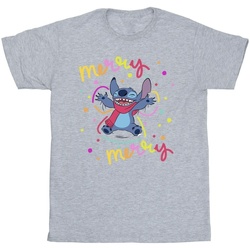 textil Niña Camisetas manga larga Disney Lilo & Stitch Merry Rainbow Gris