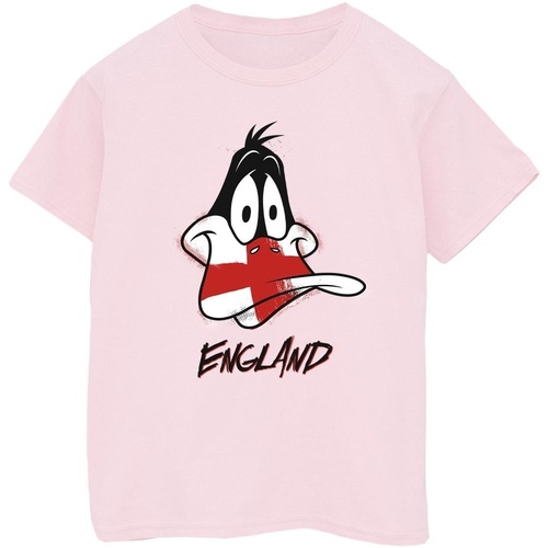 textil Niño Camisetas manga corta Dessins Animés Daffy England Face Rojo