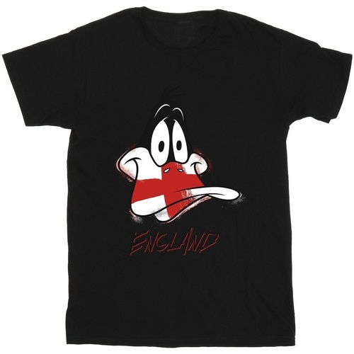 textil Niño Camisetas manga corta Dessins Animés Daffy England Face Negro