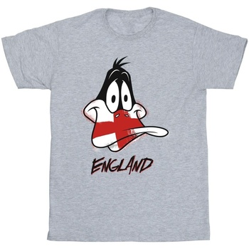 textil Niño Camisetas manga corta Dessins Animés Daffy England Face Gris