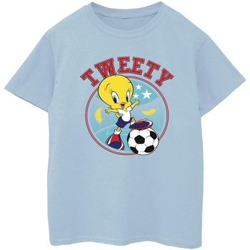 textil Niño Tops y Camisetas Dessins Animés Tweety Football Circle Azul