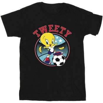 textil Niño Camisetas manga corta Dessins Animés Tweety Football Circle Negro