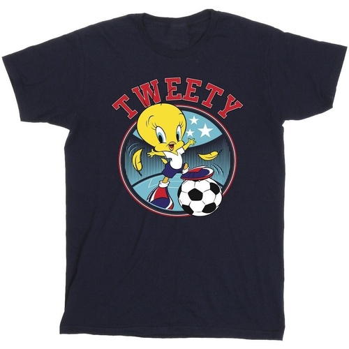 textil Niño Tops y Camisetas Dessins Animés Tweety Football Circle Azul