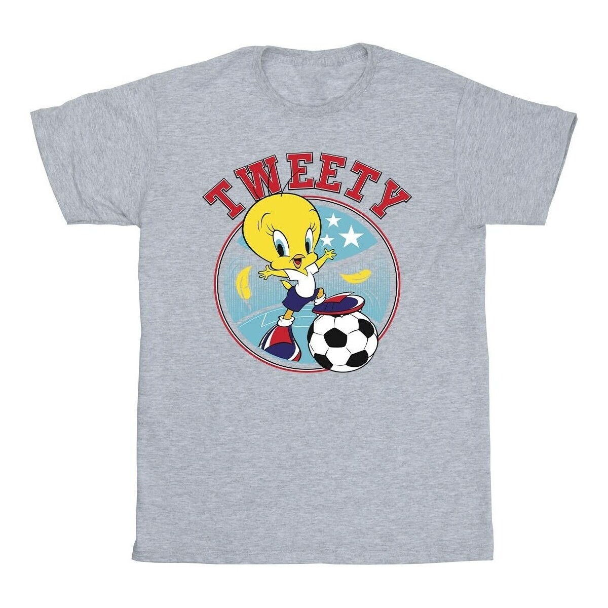 textil Niño Camisetas manga corta Dessins Animés Tweety Football Circle Gris