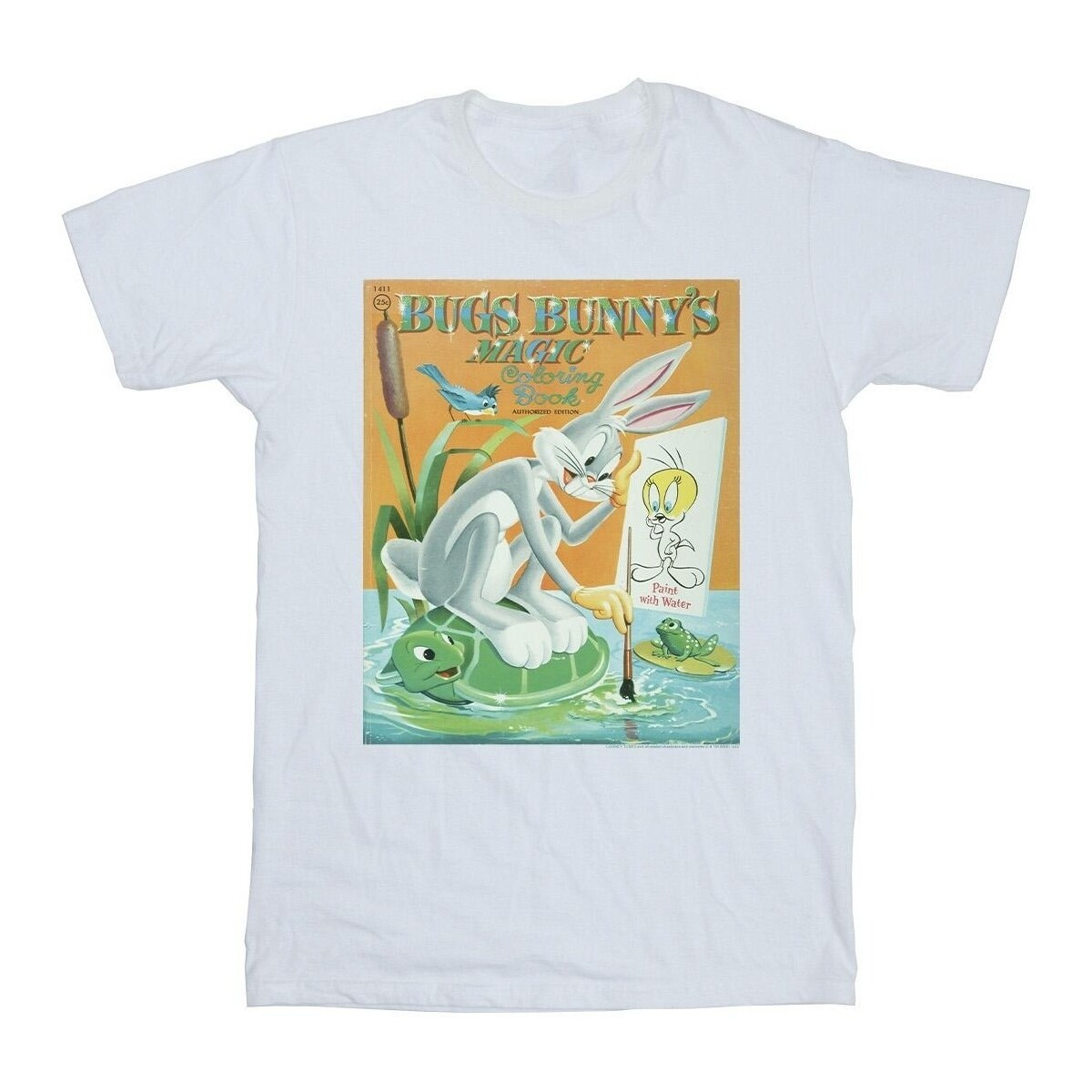 textil Niña Camisetas manga larga Dessins Animés Bugs Bunny Colouring Book Blanco