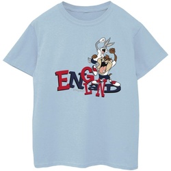 textil Niña Camisetas manga larga Dessins Animés Bugs & Taz England Azul