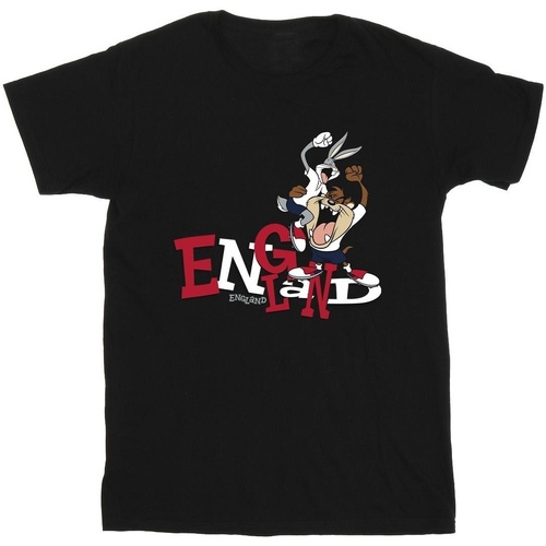 textil Niña Camisetas manga larga Dessins Animés Bugs & Taz England Negro