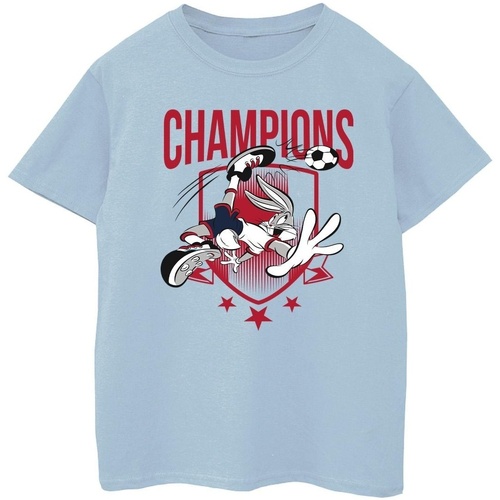 textil Niña Camisetas manga larga Dessins Animés Bugs Bunny Champions Azul