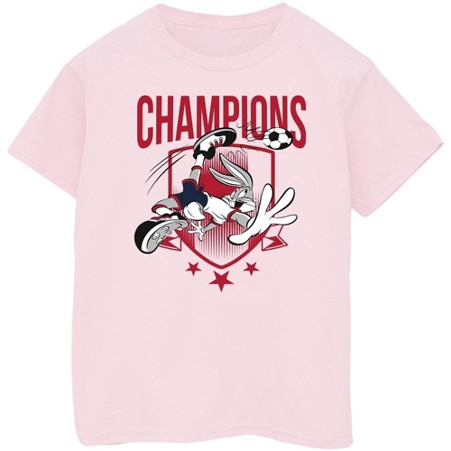 textil Niña Camisetas manga larga Dessins Animés Bugs Bunny Champions Rojo