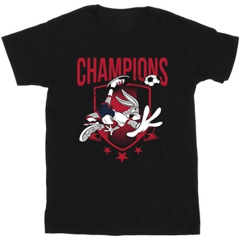 textil Niña Camisetas manga larga Dessins Animés Bugs Bunny Champions Negro