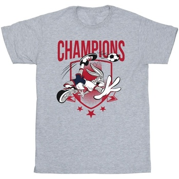 textil Niña Camisetas manga larga Dessins Animés Bugs Bunny Champions Gris