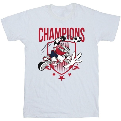 textil Niña Camisetas manga larga Dessins Animés Bugs Bunny Champions Blanco