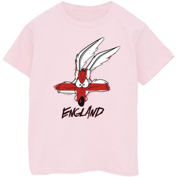 textil Niña Camisetas manga larga Dessins Animés Coyote England Face Rojo