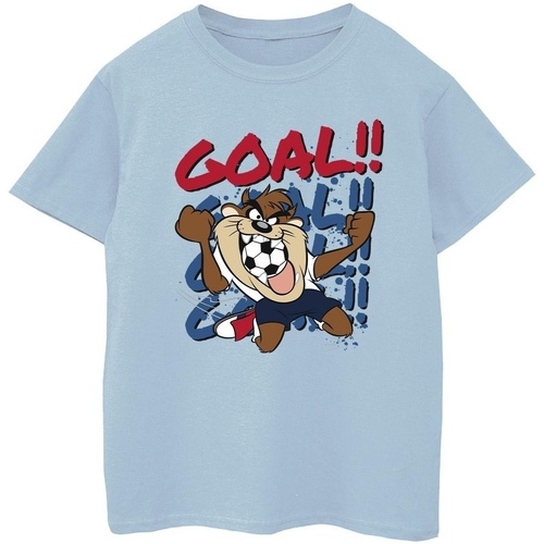 textil Niña Camisetas manga larga Dessins Animés Taz Goal Goal Goal Azul