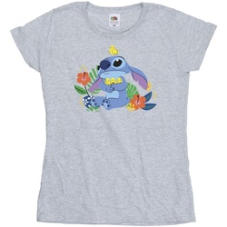 textil Mujer Camisetas manga larga Disney Lilo & Stitch Birds Gris