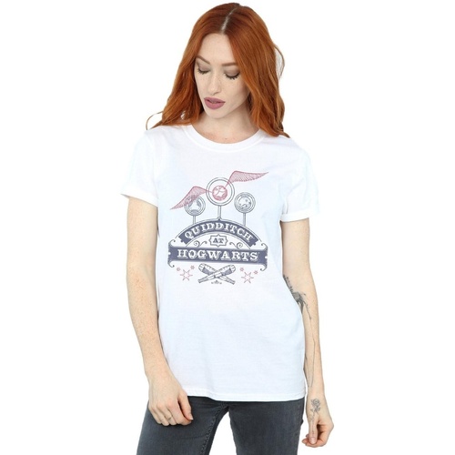 textil Mujer Camisetas manga larga Harry Potter Quidditch At Hogwarts Blanco
