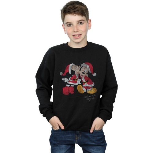 textil Niño Sudaderas Disney Mickey And Minnie Christmas Kiss Negro