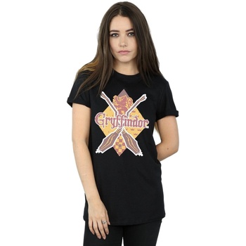 textil Mujer Camisetas manga larga Harry Potter Gryffindor Lozenge Negro