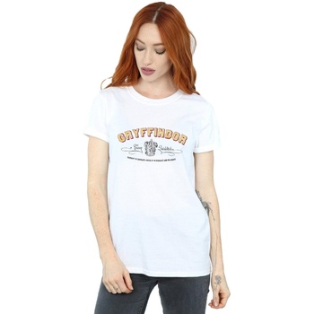 textil Mujer Camisetas manga larga Harry Potter Gryffindor Team Quidditch Blanco