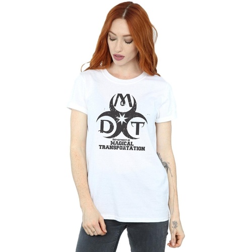 textil Mujer Camisetas manga larga Harry Potter Department Of Magical Transportation Logo Blanco