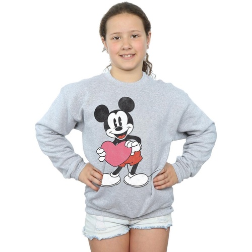 textil Niña Sudaderas Disney Mickey Mouse Valentine Heart Gris