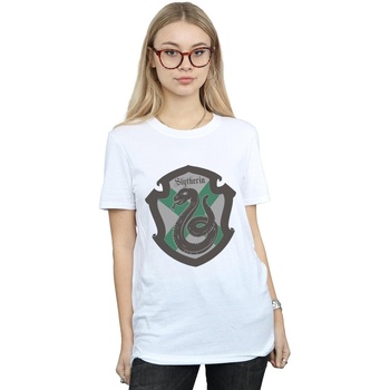 textil Mujer Camisetas manga larga Harry Potter Slytherin Crest Flat Blanco