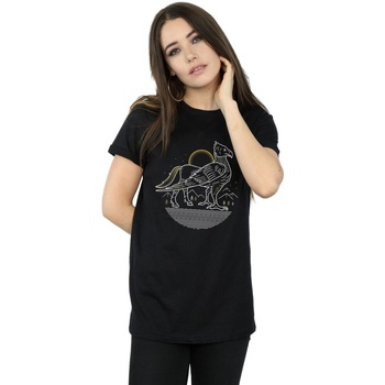 textil Mujer Camisetas manga larga Harry Potter Buckbeak Line Art Negro